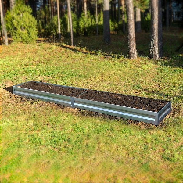 Грядка оцинкованная 0,5х3,0 м, высота 15 см